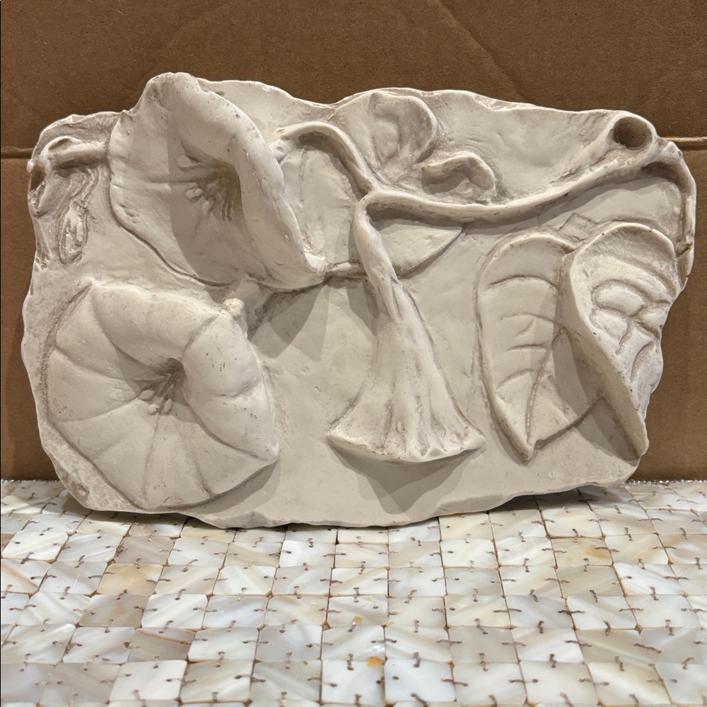 Hen-Feathers & Co. Mono Color Morning Glory Flower Mold Casting Wall Plaque